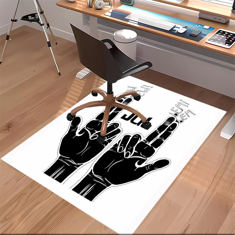 1pc Jul rapper Print Area Rug - Soft, Washable Non-Slip Indoor Mat for Office Chairs, Living Room, Home Office Decorative Rug