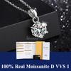 S925 Sterling Silver High Jewellery 100% Moissanite Pendant Necklace D Colour with GRA Certificate for Ladies' Wedding, Party