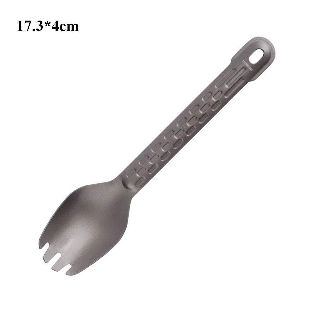 Environmental Outdoor Camping Fork Portable Cutlery Fork New Titanium Spoon  Outdoor Tool