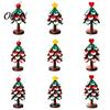 Durable Table Mat Christmas Tree Wooden Trivets, Pine Wood Potholders with Storage Stand, Insulated Serving Tray Heat Resistant Foldable Countertop