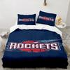 Rockets Basketball Team Bedding Set 3pcs, High Quality Bedding Set Including 1pc Duvet Cover And 2pcs Pillowcases for Bedroom, Dormitory Gift