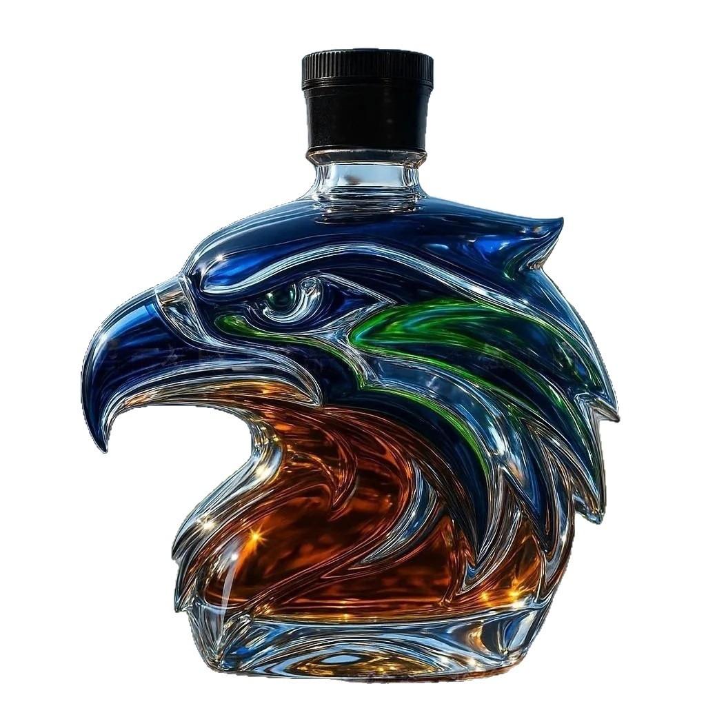 Seattle Seahawks Láhev Whiskey Borosilikátové Sklo Hlava Seahawka Láhev Whiskey