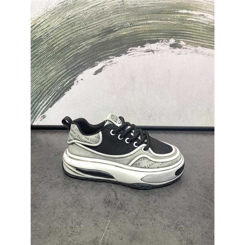 

Autumn new platform sports casual board shoes dad trendy shoes 38 чёрный