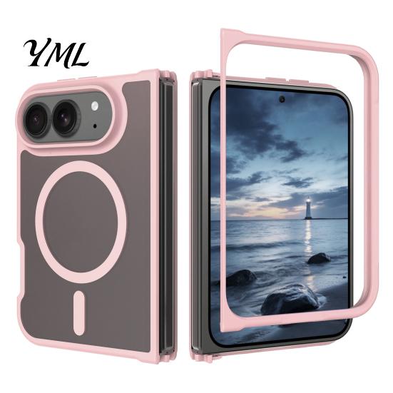 Clear Protective Case for IPhone Magnetic Matte Phone iPhone 2026 New, Full Hinge Durable Transparent Protection, Not Yellowing Military-Grade