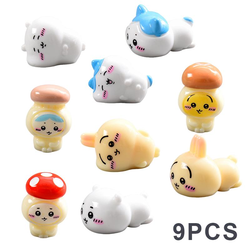 Chiikawa Handmade Desktop Small Ornaments Hachiware Trendy Toy Doll Accessories DIY Keychain Pendant Resin Accessories