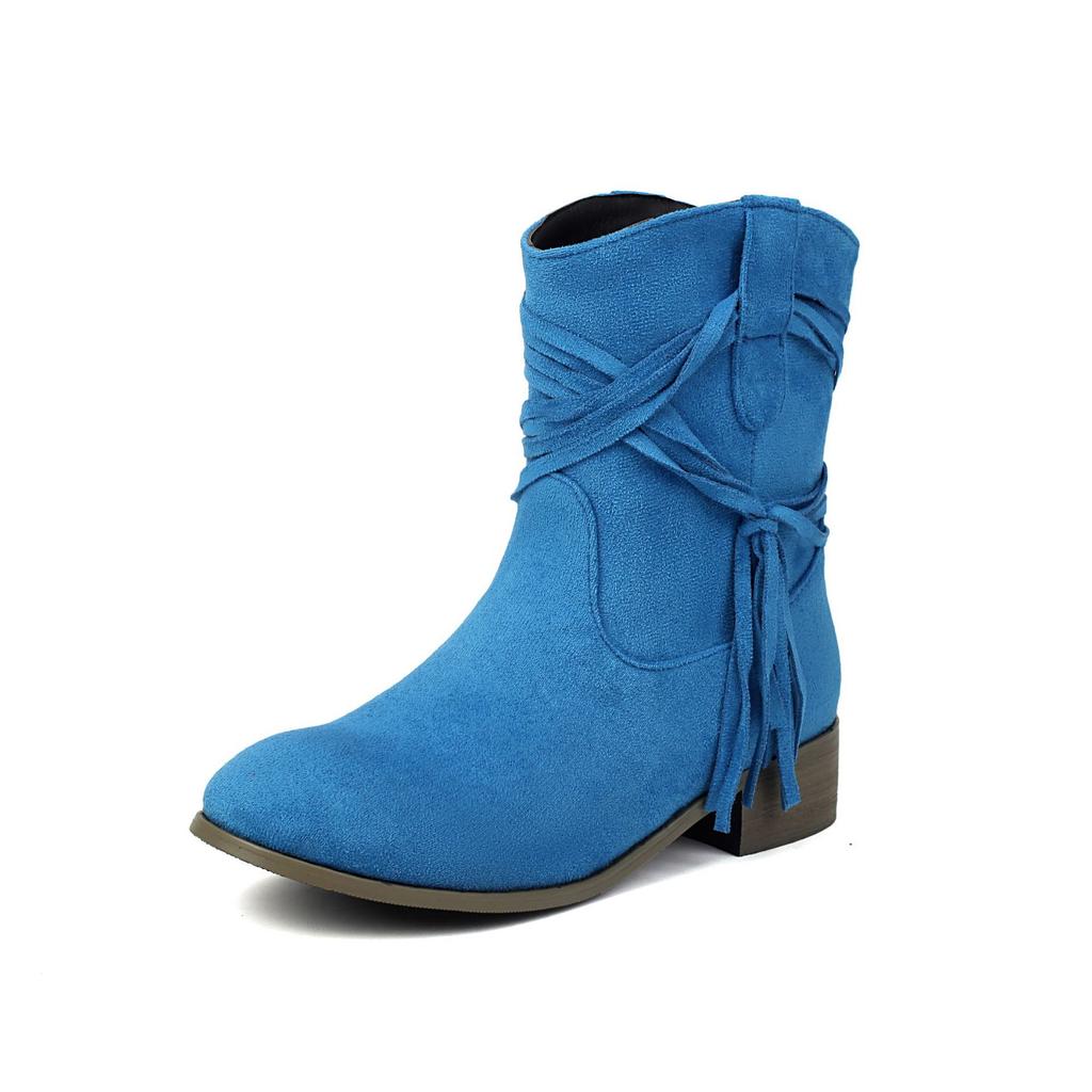Women's Boots 2026 Autumn/Winter New Product Low Heel Suede Women's Casual Short Boots