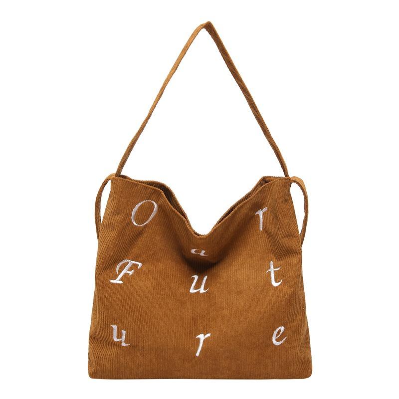 Autumn new design large capacity simple fashion embroidery letter casual messenger tote shoulder bag