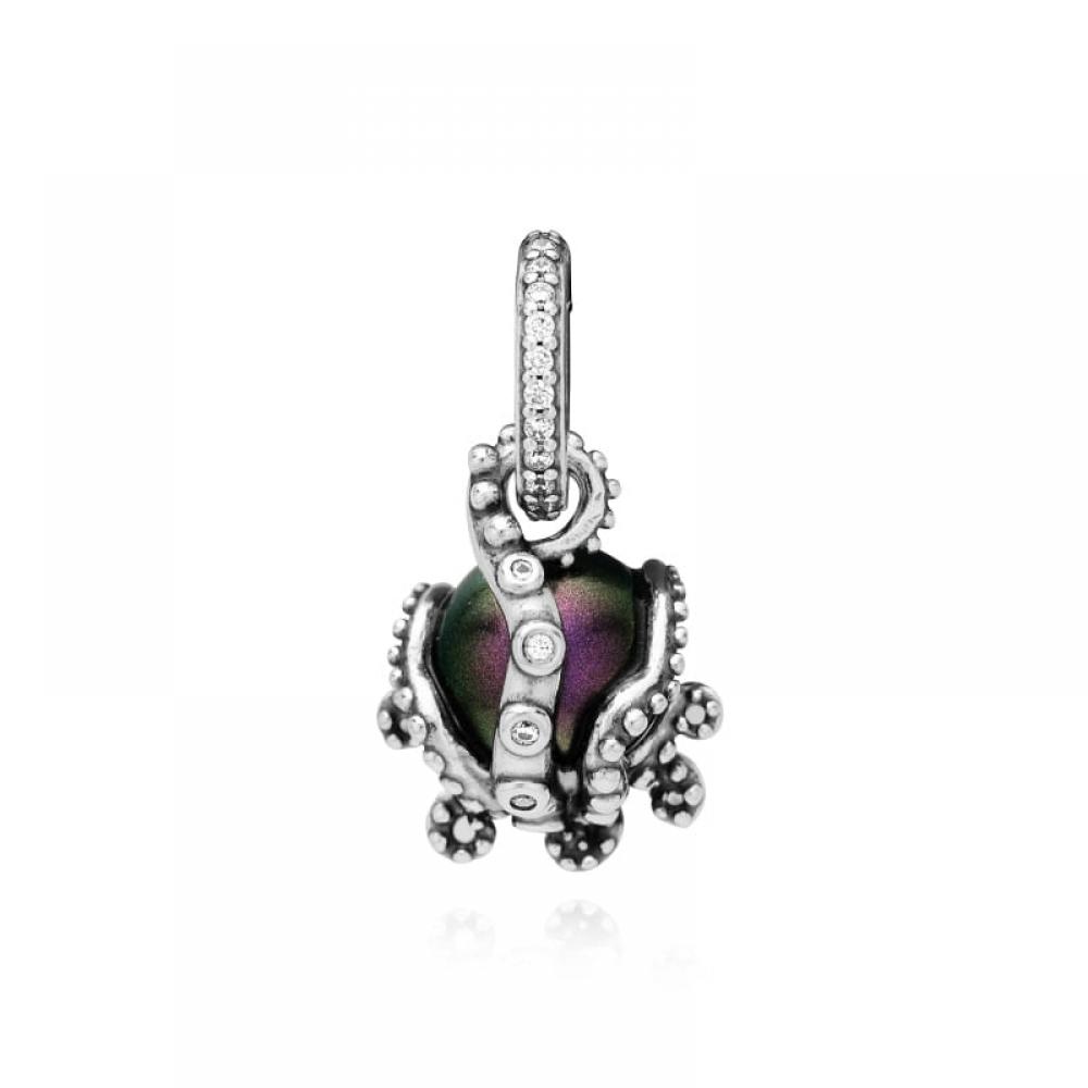PAndora 792684c01 Disney The Little Mermaid The Little Mermaid Ursula Pendant And Dangle Silver Charm