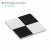 CoCud Dollhouse Square Wooden Miniature Floorboards Dollhouse Pack of 27 Flooring, 1.18" (Black/White) - (Use Decoration)