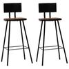 Vidaxl Bar Stools, 2 Pcs, Solid Reclaimed Wood
