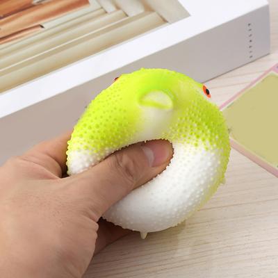 Flour Pufferfish Stress Ball Squeeze Toy Stress Relief Mini Puffer Sensory Toy Home Office Worker Decompression Tool