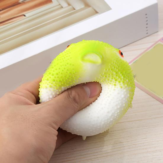 Flour Pufferfish Stress Ball Squeeze Toy Stress Relief Mini Puffer Sensory Toy Home Office Worker Decompression Tool