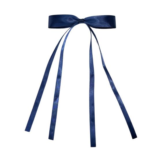 Spinka do włosów dla dziewczynki Długa wstążka Węzeł Dekoracyjna spinka do włosów Dekoracja tylnej części głowy Metalowe szpilki Akcesoria do włosów na Walentynki