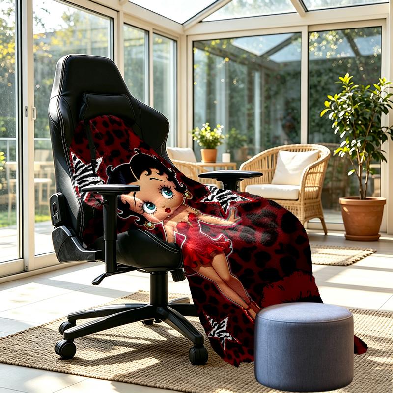 Betty Boop Print Blanket - Soft & Comfortable, for Bedroom, Travel, Sofa, Home Decoration - Birthday Christmas Gift for Friend