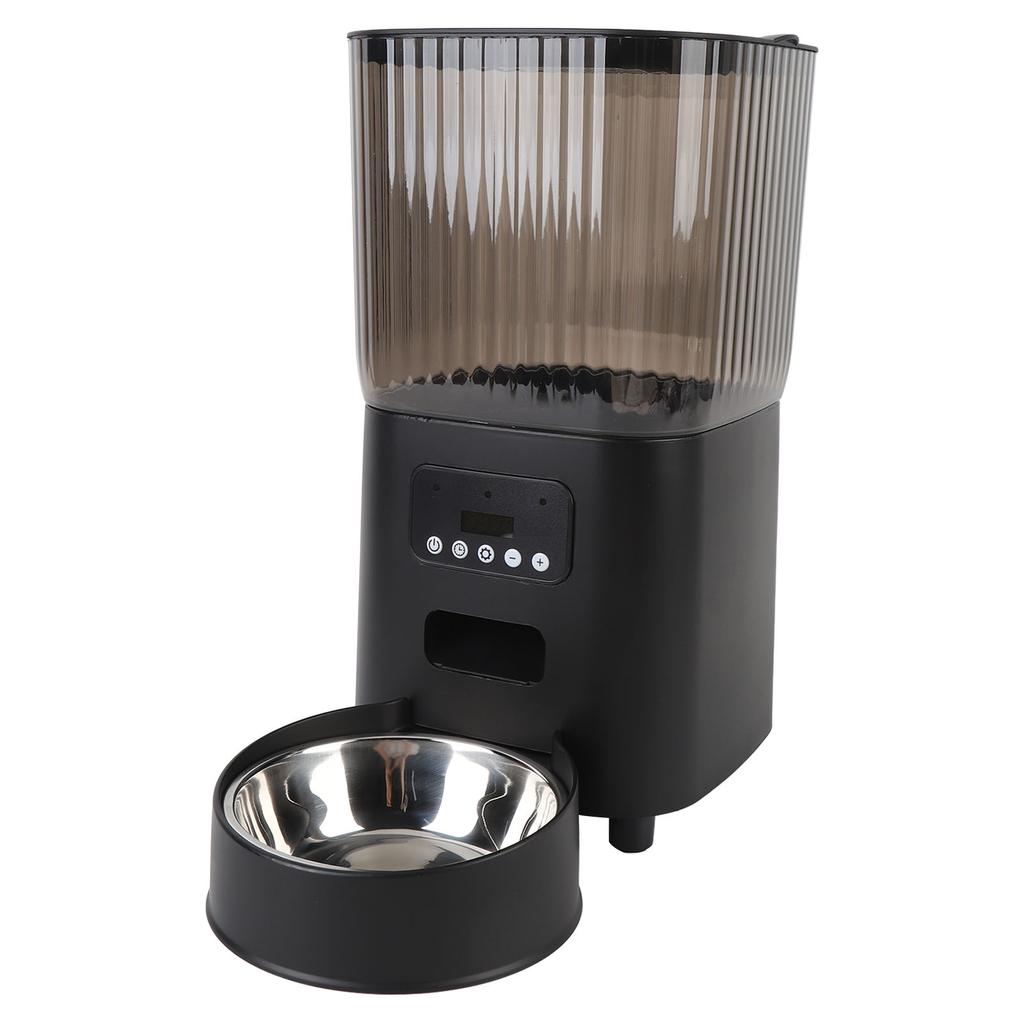 Automatic Cat Feeder Timed Feeding Button Control Automatic Cat Food Dispenser for Dog Pet Indoor
