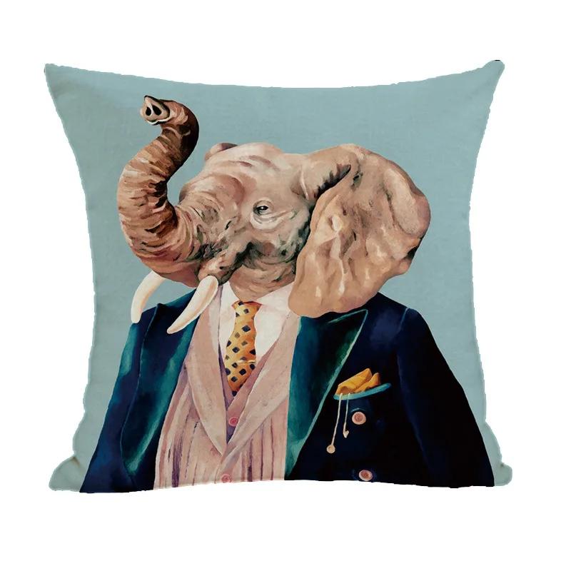 Kreatywna urocza poszewka na poduszkę z poliestru we wzór w zwierzęcy nadruk do dekoracji sofy w salonie domowym poduszka poszewka