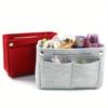 Multifunktions-Damen-Filzeinsatztasche Make-up-Kosmetiktaschen Reise-Innentasche Tragbare Handtasche Aufbewahrungstasche Organizer-Einsatz