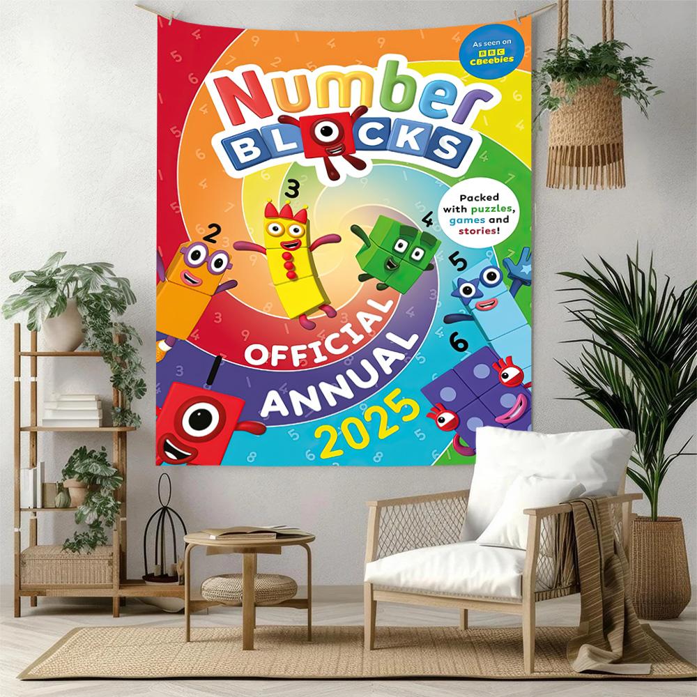 Numberblocks Wall Decor Tapestry Art For Pet Memorial Birthdaywedding Party Backdrop Family Gift
