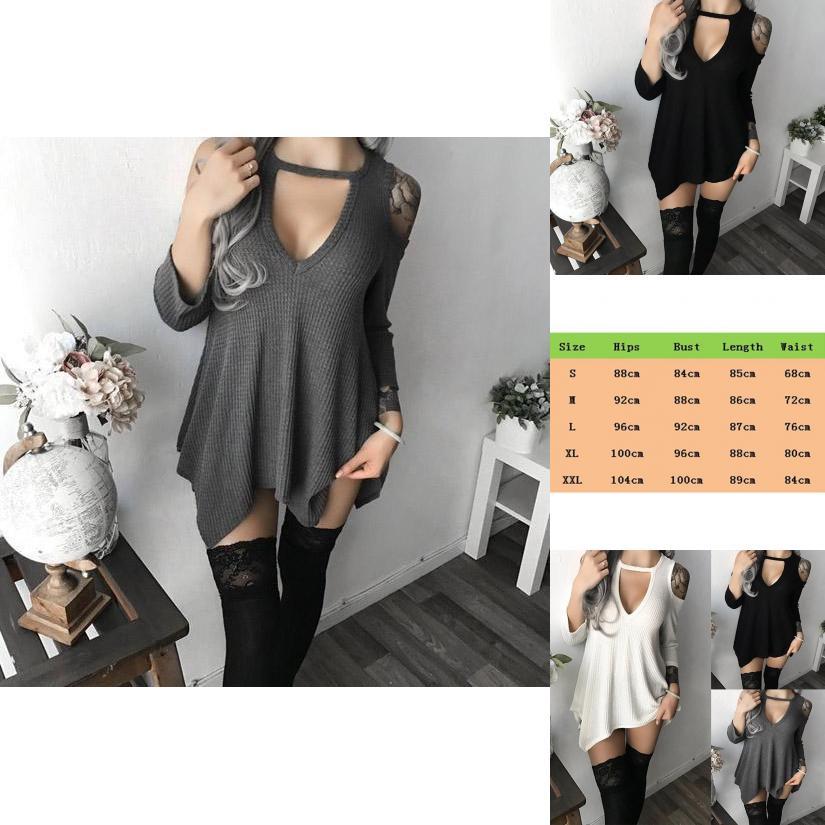 Elegant Summer Women Casual Solid Bare-shoulder Irregular Deep-v Dress In Multiple Colors
