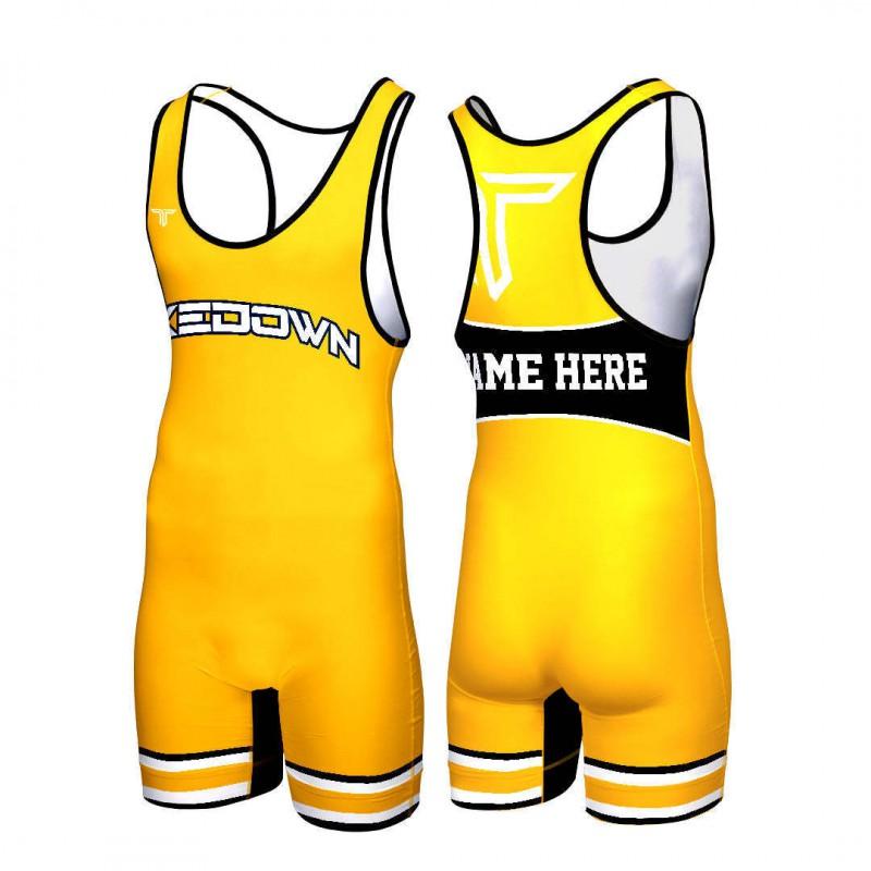Pánský wrestlingový dres Kompresní atletický top Posilovna Trénink Vzpírání MMA Běh Rychleschnoucí Spandex Lycra