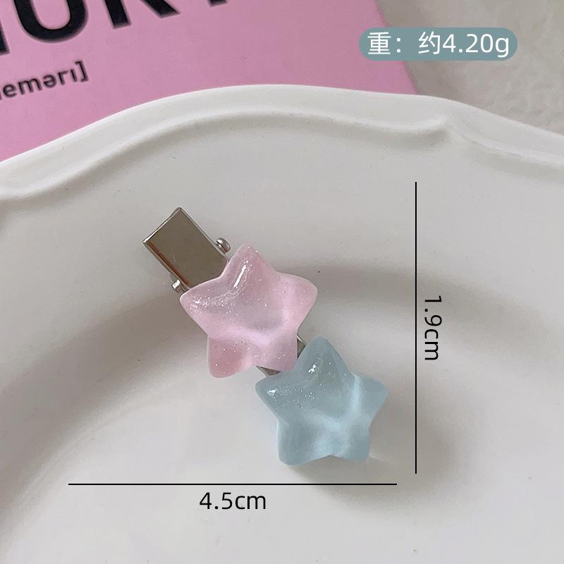 

Korean Jelly Color Star Hair Clip for Women Versatile Simple Sweet Cute Hairpins Barrettes Fashion Girl Hair Accessories