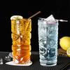 Creative Transparent Glass Hawaiian Tiki Cup, Unique Wine Glasses Bar Accessories Cocktail Glass, Juice Cold Drink Beer Glass