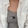 _ Onyx Heart Chain Necklace