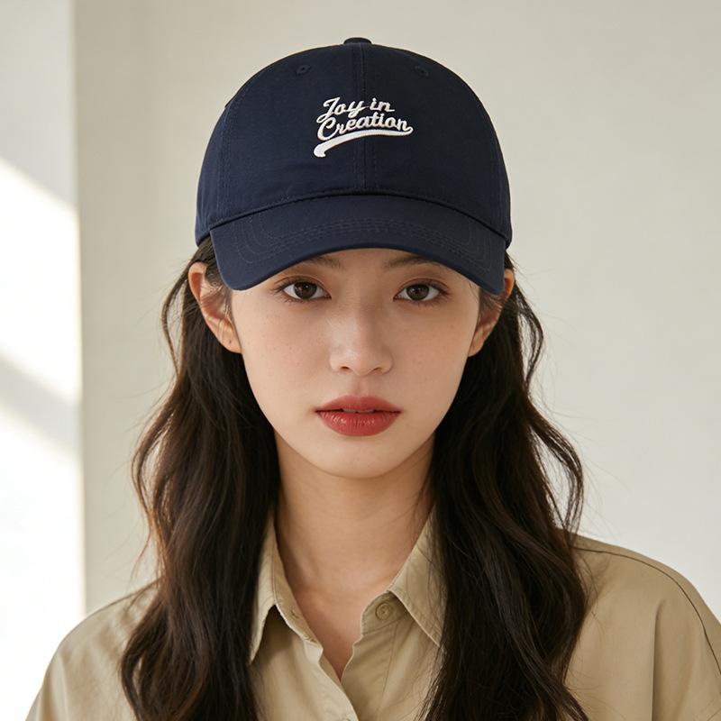 

Small Versatile Cap Male Alphabet Embroidery Couple Baseball Cap Tide Sun Hat M（56-58cm） темно-синий