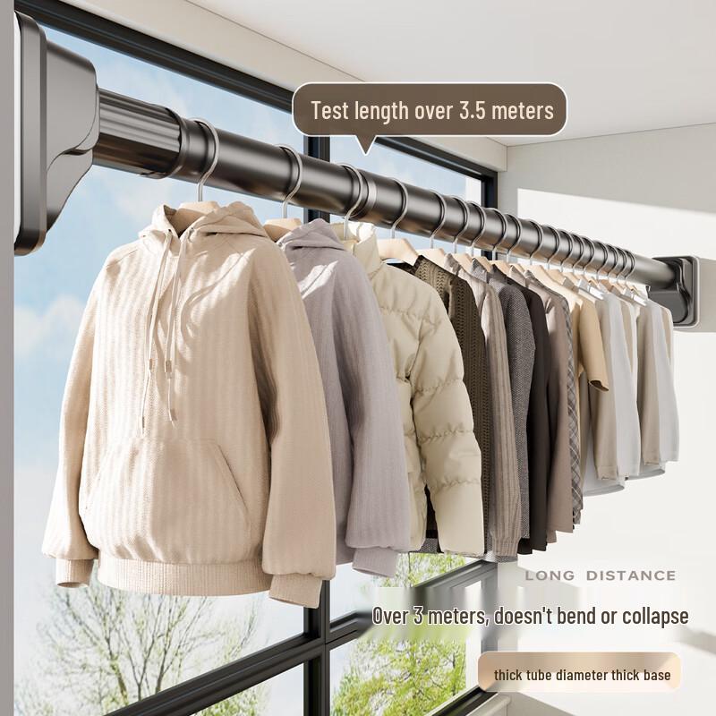 No-Drill Extendable Clothes Drying Rod