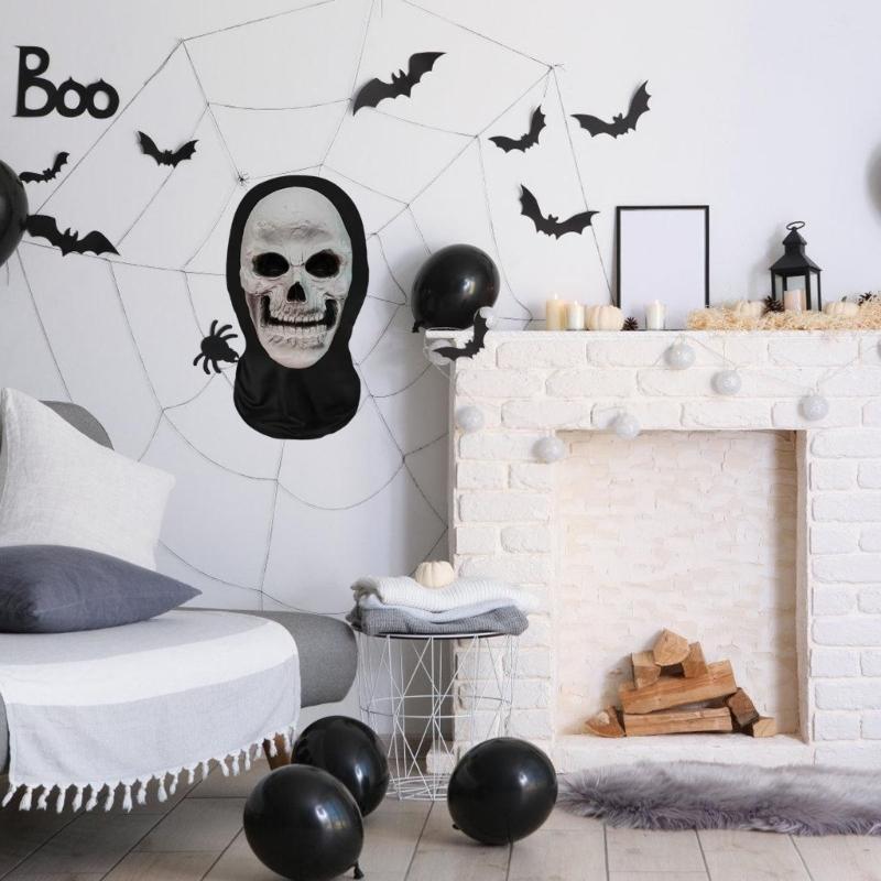 Totenkopf Sturmhaube Überzug für Themenveranstaltung Komfortables Design Realistische Gesichtsmaske Furchteinflößende Halloween Gesichtsbedeckung
