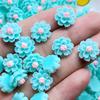 60Pcs New 12mm Cute Mini Flower Flat Back Resin Cabochons Scrapbooking DIY Jewelry Craft Decoration Accessorie