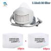 Dust Mask +20pcs Filter Cotton Respirator Half Face Dust-proof Mask Anti Industrial Construction Dust Haze Fog Safety