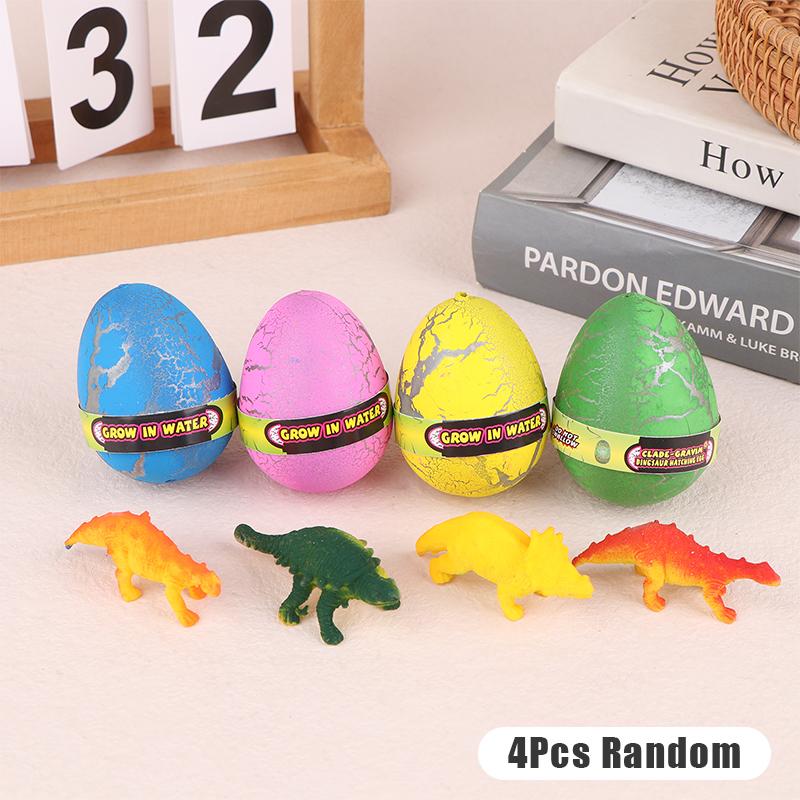 4Pcs Dinosaur Eggs In Water Big Size Water Growing Animal Eggs Dinosaur Grow Egg Novelty Educational Toys For Kids Gift