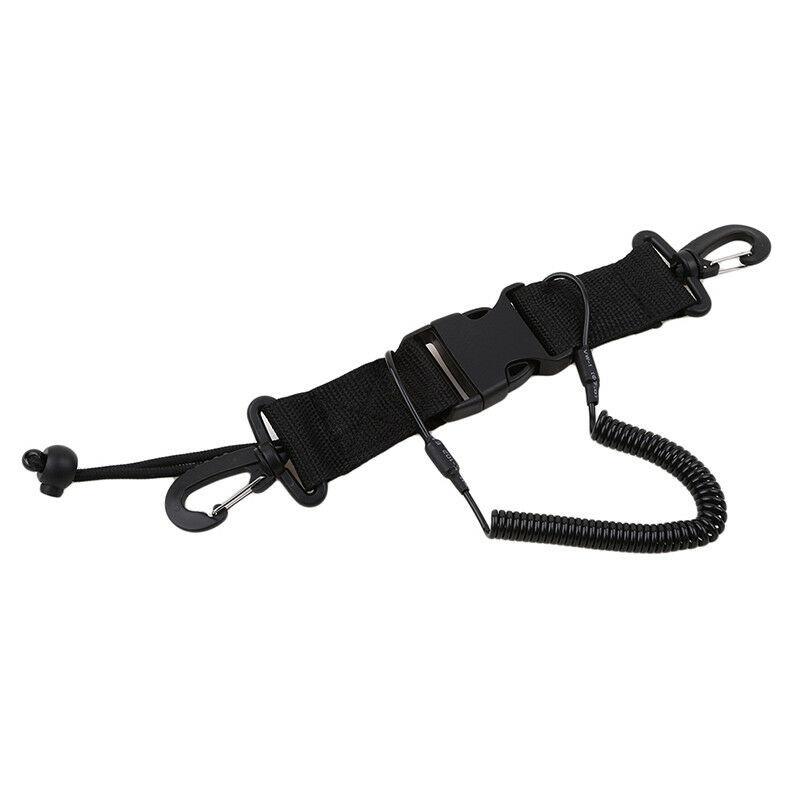 

High Quality Scuba Diving Dive Anti Fall Rope Canoe Camera Lanyard Quick Release Buckle Clips Kayaking Swimming Sports Accessory чорний
