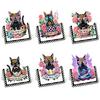 6 Pcs DIY Rhinestone Painting Birthday Gnome Greeting Card Kit 5D Rhinestone Art Birthday Cards for Adults Kids Anniversary Holiday Gifts