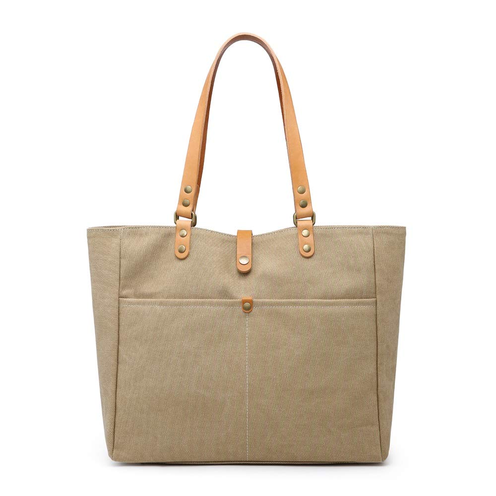 

Tote canvas shoulder 6 tanned canvas tote large for magnetic Yahonpo [CREATOR] bag, bag, No. canvas, leather, bag, men s, A4, capacity, commuting, бежевий