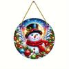 Christmas Snowman Santa Claus Acrylic Christmas Decoration Hanging Ornament Sun Catcher Pendant