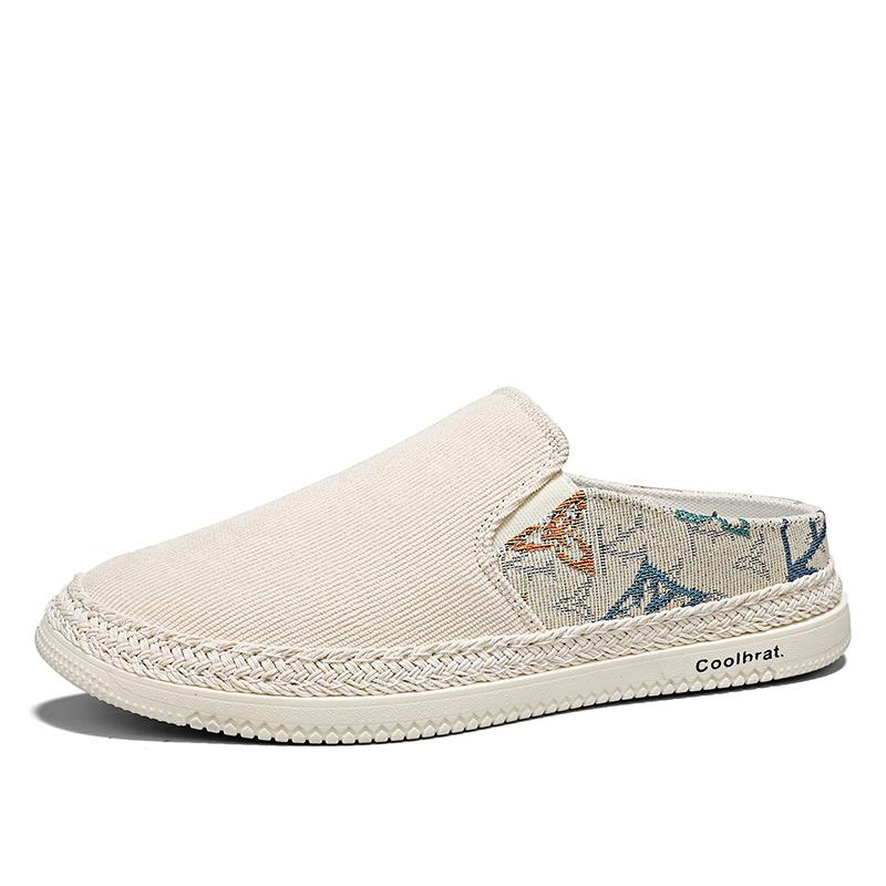 

Leisure Half Shoes For Men Mules Outdoor Sandals Flat Board Shoes 2024 Loafers Slipper Man Slides Semi-Drag Men Casual Shoes 39