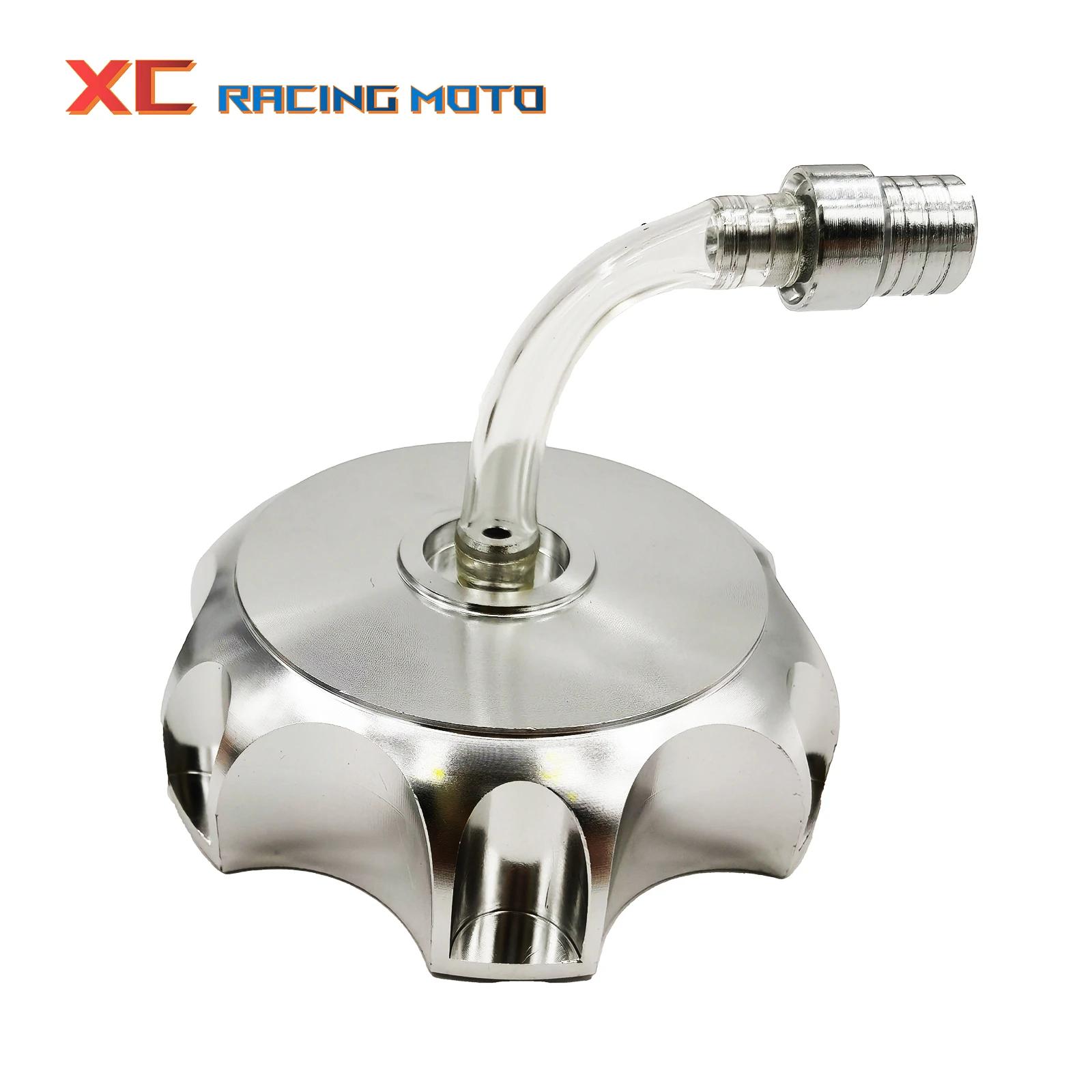 7 Colors Universal CNC Aluminum Performance Racing CNC Billet Aluminum Gas Fuel Tank Cap With Vent Cap For Dirt Pit Bike ATV серебряный