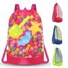 Foldable Swimming Backpack Lightweight Beach Toy Baskets Mesh Storage Bag  Outdoor Camping