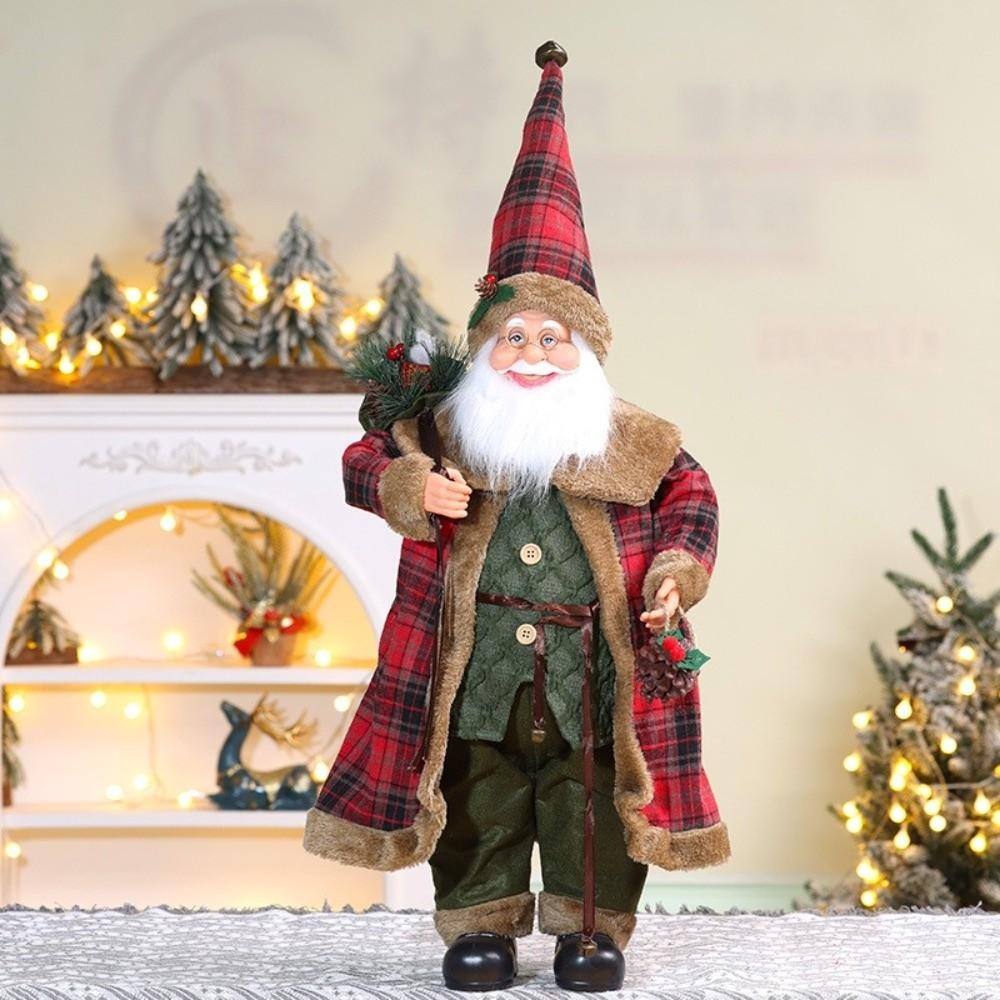 40/60cm Seated Santa Figurine Standing Posture Christmas Figurine Christmas Home Decor