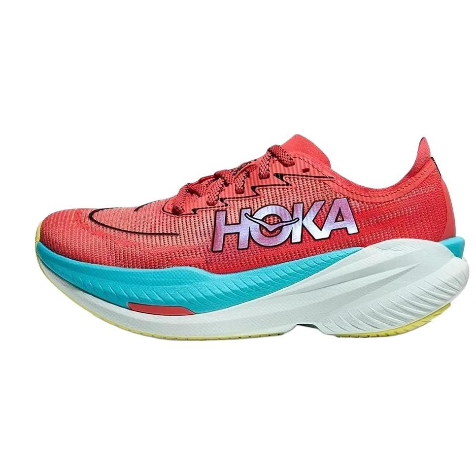 HOKA One One Mach X 2 Comfortable Versatile Slip Resistant Durable Low Top Racing Training Marathon Running Shoes Men Sneaker Red 1155119-GFRT