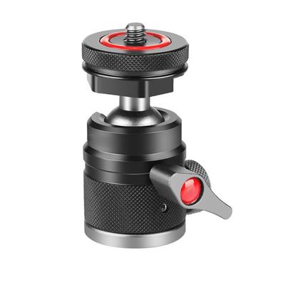 Mini Rotule, Tête de Trépied avec Bouton de Verrouillage, Rotules Rotatives à 360°, Adaptateur de Montage pour Caméra, Vis 1/4 Trou Fileté 3/8
