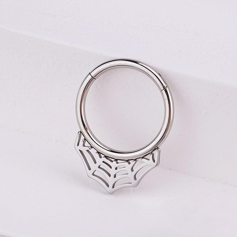 Heart Pearl Nose Rings Pointed Cone Love Lip Pierced Horseshoe Ring Skull Butterfly Nose Septum Piercing Earrings Tragus Jewelry