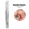 2Pcs Nose Hair Tweezers Waterproof Simple Painless Safe Design Safety Protection Stainless Steel Nose Hair Tweezers