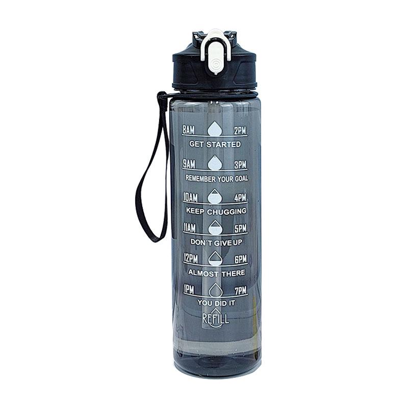 2000ml Stylish Women's Water Bottle with Straw & Scale - Portable for Outdoor & Sports
