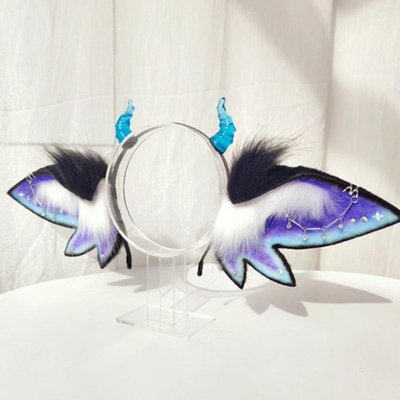 Cosplay Animal Ears Headband for Halloween Party and Role Playing Event Fashion Hair Accesories with Adjustable Fit