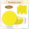 50 Stück Malerei Schwamm Töpfer Schwämme 2,9 Zoll Runder Schwamm Ton Schwämme für Töpfern Gelb Künstler Schwämme für Gesichtsbemalung Töpfern Keramik Kunst