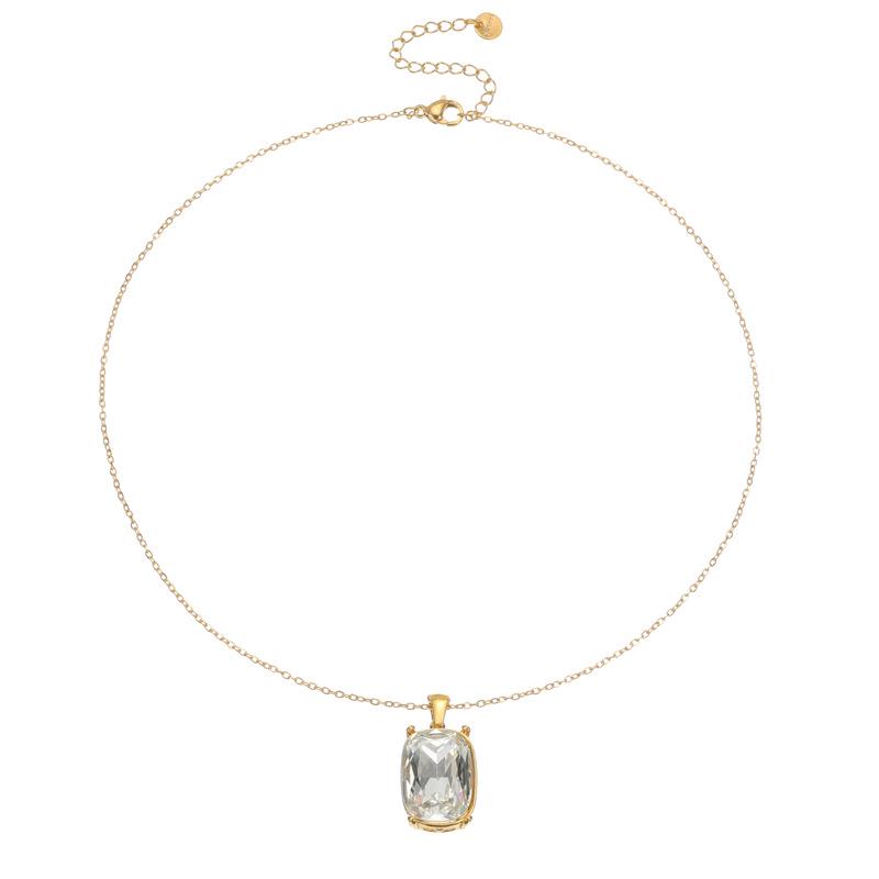 Hot-Selling Geometric Zirconia Square Necklace: European & American Style, Fashionable and Versatile for Autumn/Winter