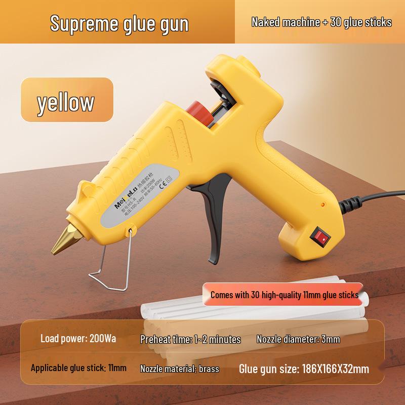High Viscosity Hot Melt Glue Gun with 7-11mm Sticks for Kids' Crafts and Household Use